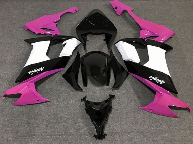 Gloss Pink Black and White 08-10 ZX10R Motorcycle Fairing