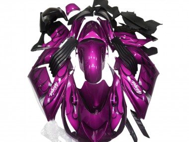 Gloss Pink & Flame 06-11 ZX14R Motorcycle Fairing