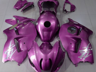 Gloss Pink & Silver Logo 97-07 GSXR 1300 Hayabusa Motorcycle Fairing