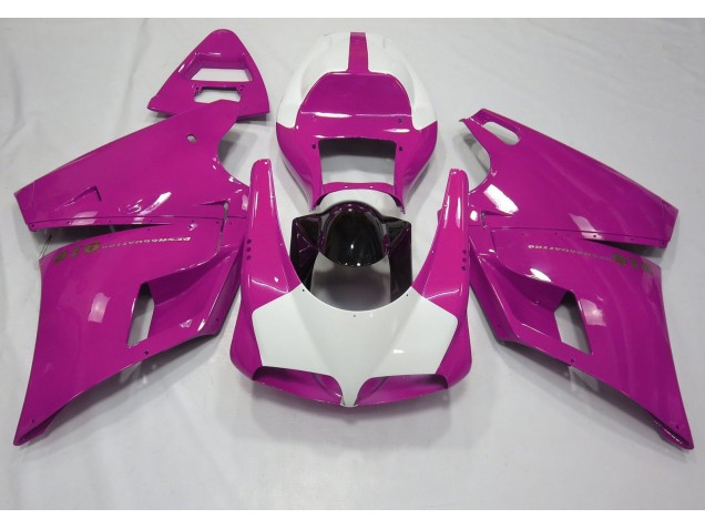 Gloss Pink & White 93-05 Ducati 996 748 916 998 Motorcycle Fairing Gloss Pink & White 93-05 Ducati 996 748 916 998 Motorcycle Fairing