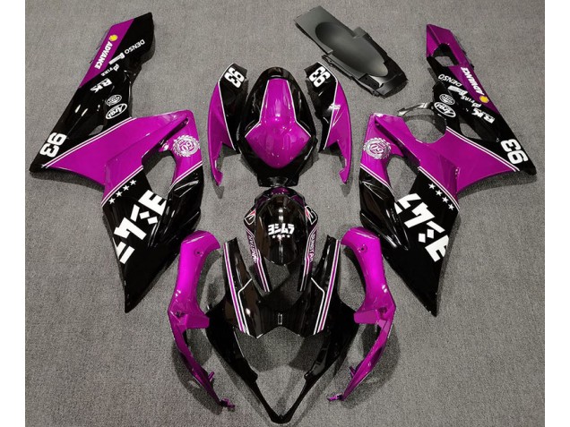 Gloss Pink and Black Custom 05-06 GSXR 1000 Motorcycle Fairing Gloss Pink and Black Custom 05-06 GSXR 1000 Motorcycle Fairing