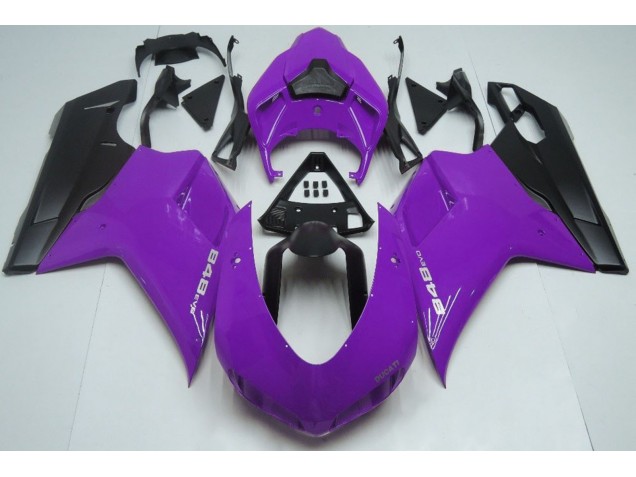 Gloss Purple & Black 07-14 Ducati 848 1098 1198 Motorcycle Fairing