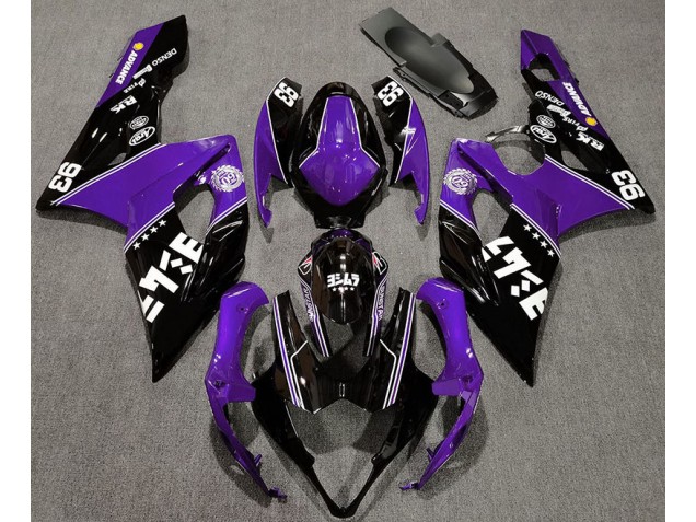 Gloss Purple and Black Custom 05-06 GSXR 1000 Motorcycle Fairing Gloss Purple and Black Custom 05-06 GSXR 1000 Motorcycle Fairing