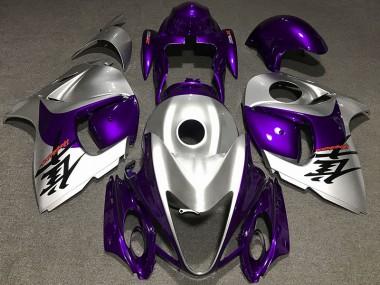 Gloss Purple and Silver 08-20 GSXR 1300 Hayabusa Motorcycle Fairing