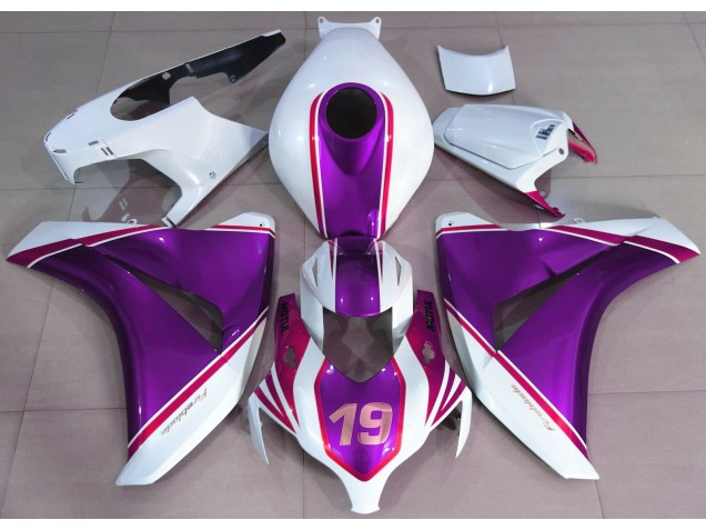 Gloss Purple and White 08-11 CBR1000RR Motorcycle Fairing Gloss Purple and White 08-11 CBR1000RR Motorcycle Fairing
