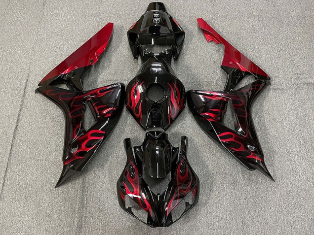 Gloss Red Flame 06-07 CBR1000RR Motorcycle Fairing Gloss Red Flame 06-07 CBR1000RR Motorcycle Fairing