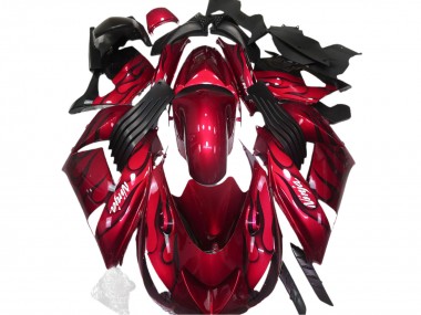 Gloss Red & Flame 06-11 ZX14R Motorcycle Fairing