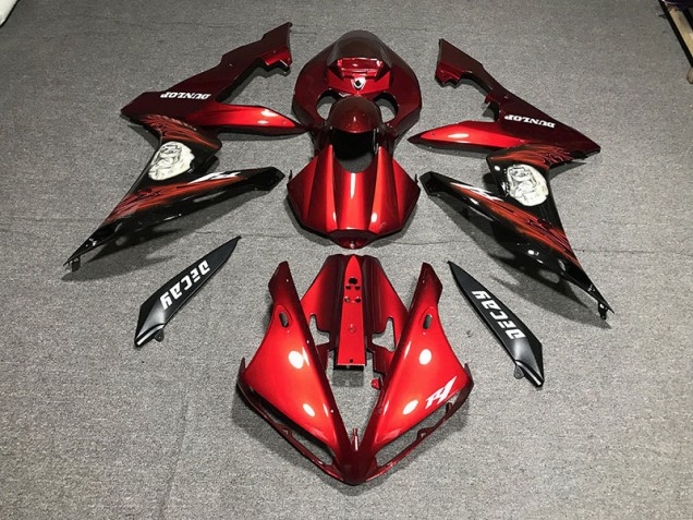 Gloss Red & Logos 04-06 R1 Motorcycle Fairing