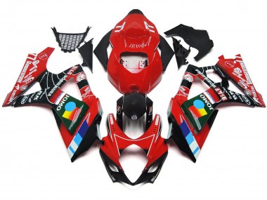 Gloss Red Multi Color 07-08 GSXR 1000 Motorcycle Fairing