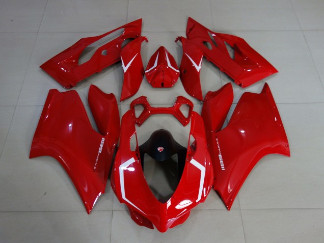 Gloss Red & White 11-14 Ducati 1199 Motorcycle Fairing Gloss Red & White 11-14 Ducati 1199 Motorcycle Fairing