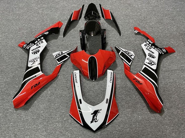 Gloss Red & White 15-19 R1 Motorcycle Fairing Gloss Red & White 15-19 R1 Motorcycle Fairing