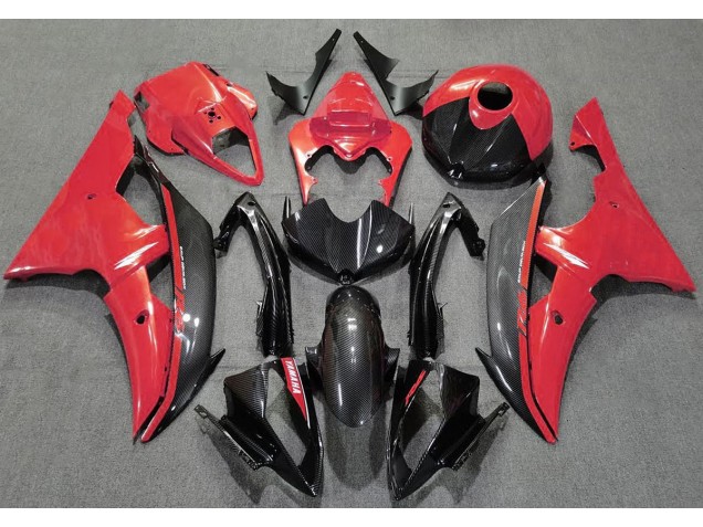 Gloss Red and Carbon 08-16 R6 Motorcycle Fairing Gloss Red and Carbon 08-16 R6 Motorcycle Fairing