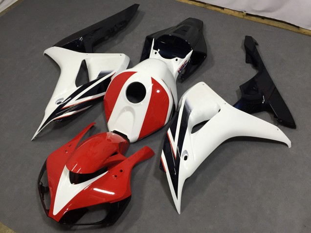 Gloss Red and White 06-07 CBR1000RR Motorcycle Fairing Gloss Red and White 06-07 CBR1000RR Motorcycle Fairing