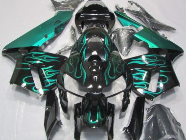 Gloss Teal Flame 05-06 CBR600RR Motorcycle Fairing