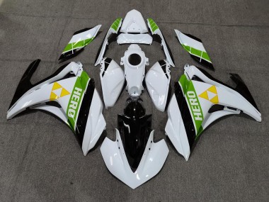 Gloss White Black and Green 15-18 R3 Motorcycle Fairing