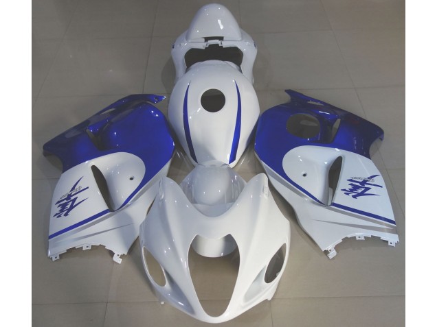Gloss White & Deep Blue 97-07 GSXR 1300 Hayabusa Motorcycle Fairing Gloss White & Deep Blue 97-07 GSXR 1300 Hayabusa Motorcycle Fairing