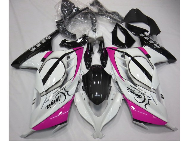 Gloss White & Pink 13-18 Ninja 300 Motorcycle Fairing Gloss White & Pink 13-18 Ninja 300 Motorcycle Fairing