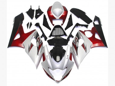 Gloss White Style with Silver Hints and Bronze 05-06 GSXR 1000 Motorcycle Fairing