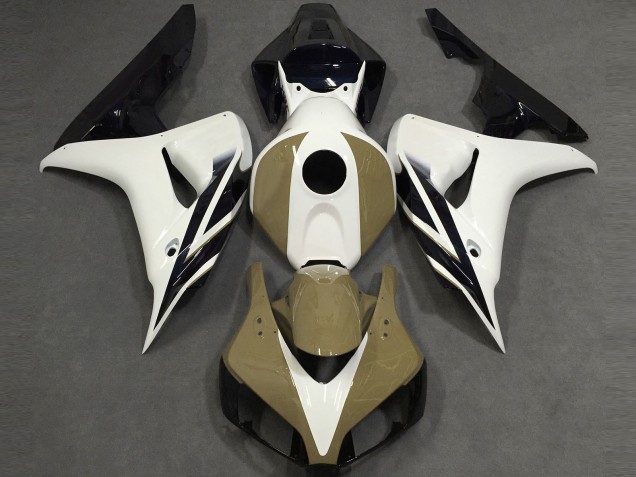Gloss White Tan Black 06-07 CBR1000RR Motorcycle Fairing Gloss White Tan Black 06-07 CBR1000RR Motorcycle Fairing