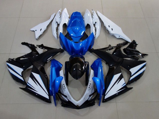 Gloss White and Black with Red Matte Blue 09-16 GSXR 1000 Motorcycle Fairing Gloss White and Black with Red Matte Blue 09-16 GSXR 1000 Motorcycle Fairing