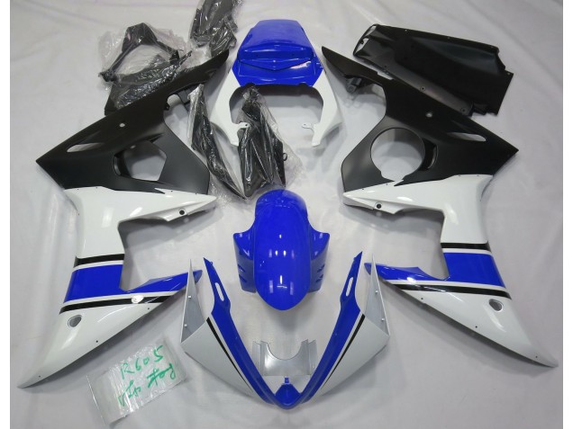 Gloss White and Blue 03-04 R6 Motorcycle Fairing