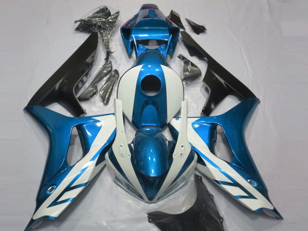 Gloss White and Blue 06-07 CBR1000RR Motorcycle Fairing