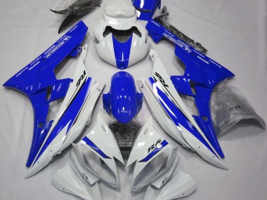 Gloss White and Blue 06-07 R6 Motorcycle Fairing