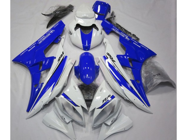Gloss White and Blue 06-07 R6 Motorcycle Fairing Gloss White and Blue 06-07 R6 Motorcycle Fairing