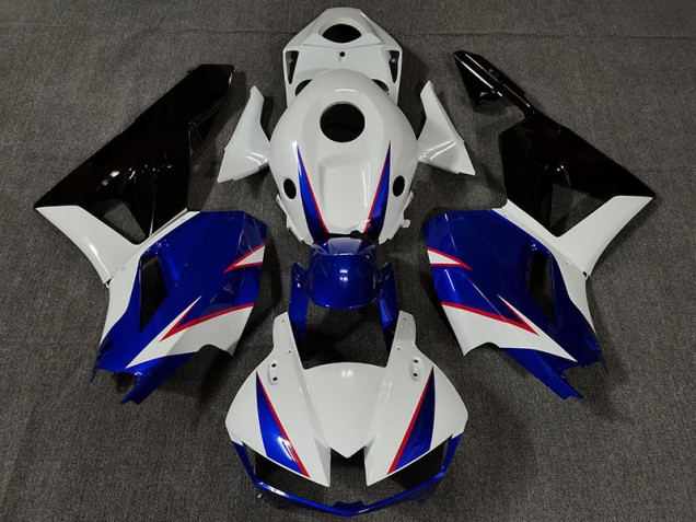 Gloss White and Deep Blue 13-23 CBR600RR Motorcycle Fairing