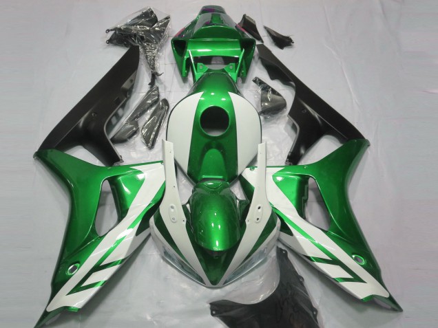 Gloss White and Green 06-07 CBR1000RR Motorcycle Fairing Gloss White and Green 06-07 CBR1000RR Motorcycle Fairing