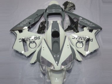 Gloss White and Grey PRAMAC 03-04 CBR600RR Motorcycle Fairing