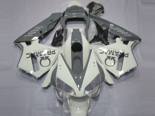 Gloss White and Grey PRAMAC 03-04 CBR600RR Motorcycle Fairing Gloss White and Grey PRAMAC 03-04 CBR600RR Motorcycle Fairing