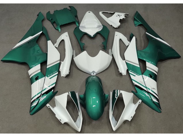 Gloss White and Seafoam Green OEM Style 08-16 R6 Motorcycle Fairing Gloss White and Seafoam Green OEM Style 08-16 R6 Motorcycle Fairing