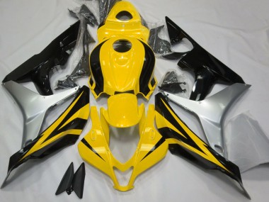 Gloss Yellow Silver and Black 07-08 CBR600RR Motorcycle Fairing