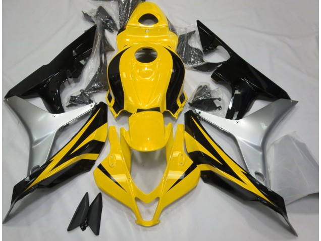 Gloss Yellow Silver and Black 07-08 CBR600RR Motorcycle Fairing Gloss Yellow Silver and Black 07-08 CBR600RR Motorcycle Fairing