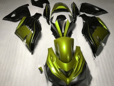 Gloss Yellow and Black 12-21 ZX14R Motorcycle Fairing
