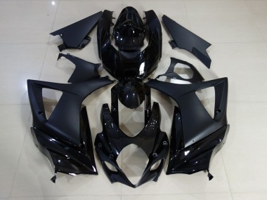 Gloss and Matte Black Plain 07-08 GSXR 1000 Motorcycle Fairing