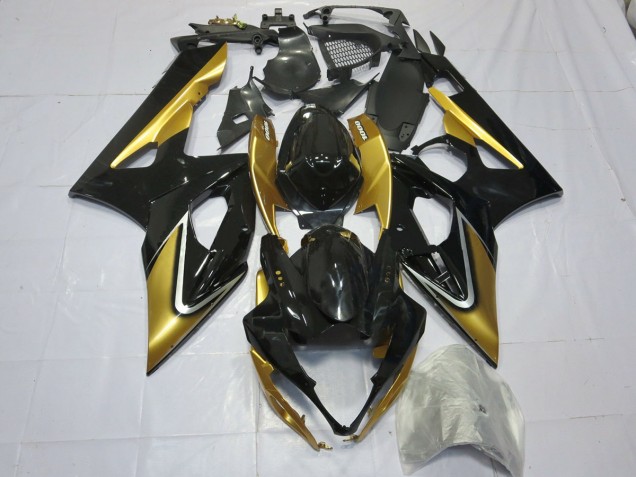 Gold and Black 05-06 GSXR 1000 Motorcycle Fairing Gold and Black 05-06 GSXR 1000 Motorcycle Fairing
