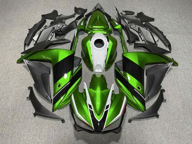 Green Black and White 15-18 R3 Motorcycle Fairing