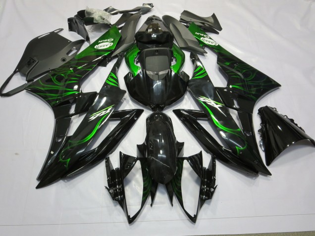 Green Flame 06-07 R6 Motorcycle Fairing Green Flame 06-07 R6 Motorcycle Fairing