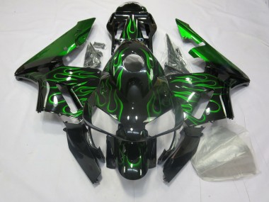 Green Flames 03-04 CBR600RR Motorcycle Fairing