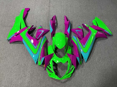Green Light Blue and Magenta 11-24 GSXR 600-750 Motorcycle Fairing