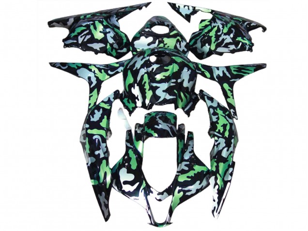 Green Snow Camo 09-12 CBR600RR Motorcycle Fairing