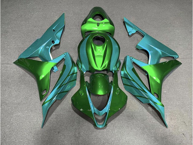 Green & Teal 07-08 CBR600RR Motorcycle Fairing