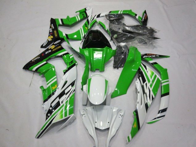 Green White Black 1 11-15 ZX10R Motorcycle Fairing Green White Black 1 11-15 ZX10R Motorcycle Fairing