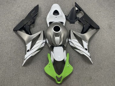 Green White and Grey 07-08 CBR600RR Motorcycle Fairing