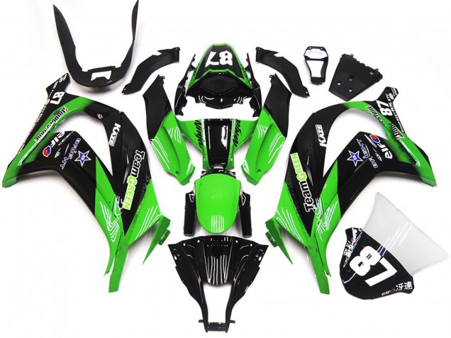 Green and Black 16-19 ZX10R Motorcycle Fairing Green and Black 16-19 ZX10R Motorcycle Fairing