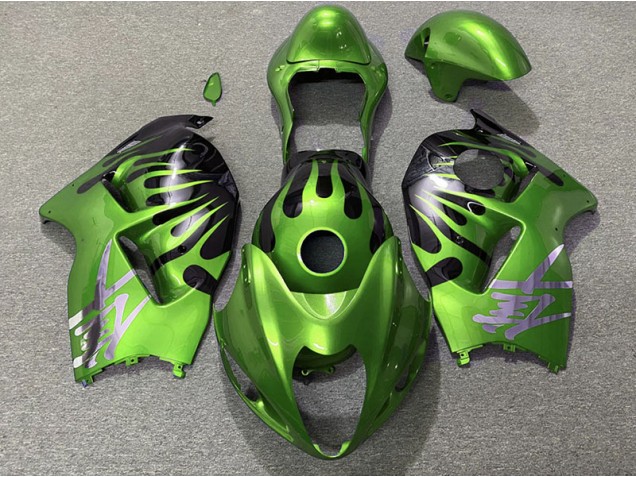 Green and Black 97-07 GSXR 1300 Hayabusa Motorcycle Fairing Green and Black 97-07 GSXR 1300 Hayabusa Motorcycle Fairing