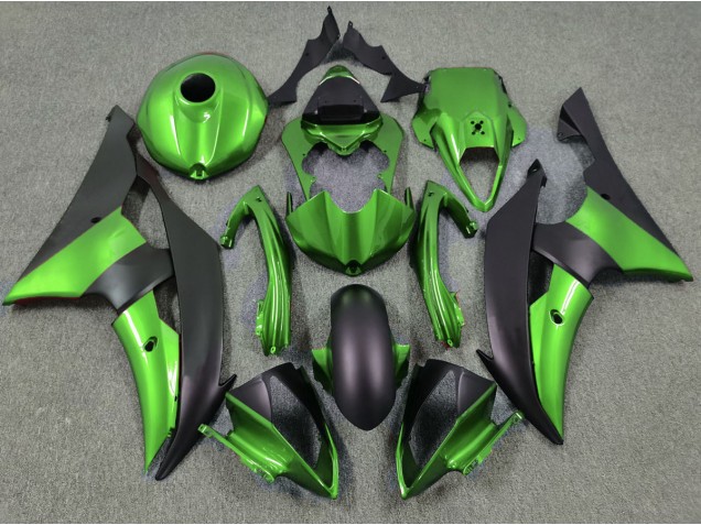 Green and Matte Black 08-16 R6 Motorcycle Fairing Green and Matte Black 08-16 R6 Motorcycle Fairing