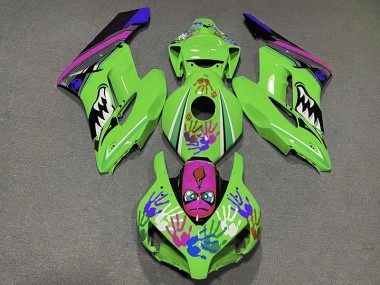 Green and Purple Shark 04-05 CBR1000RR Motorcycle Fairing